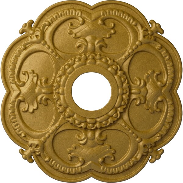Ekena Millwork Rotherham Ceiling Medallion (Fits Canopies up to 3 1/2"), 18"OD x 3 1/2"ID x 1 1/2"P, Pharaohs Gold CM17ROPGS - main